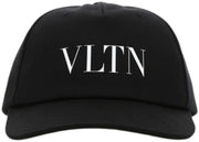 Valentino VLTN Logo Cotton Baseball Cap Black/White