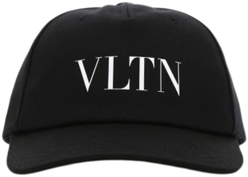 Valentino VLTN Logo Cotton Baseball Cap Black/White