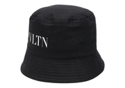 Valentino VLTN Logo Cotton Bucket Hat Black/White