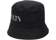 Valentino VLTN Logo Cotton Bucket Hat Black/White