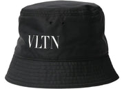 Valentino VLTN Logo Nylon Bucket Hat Black/White