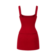 Valeria Minimal Scoop Set - Crimson
