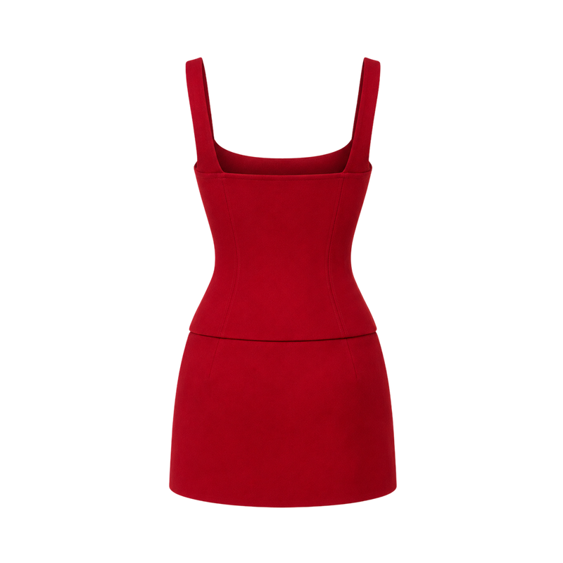 Valeria Minimal Scoop Set - Crimson