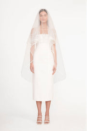 CUSTOM EMBROIDERED INITIALS VEIL