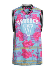 Versace 78 Jersey Tank Top Pastel Blue/Multi
