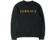 Versace Embroidered Logo Sweatshirt Black