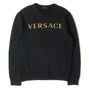 Versace Embroidered Logo Sweatshirt Black