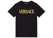 Versace Embroidered Versace T-Shirt Black