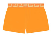 Versace Greca Border Swim Shorts Orange