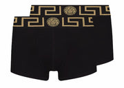 Versace Greca Border Trunks (2 Pack) Black