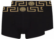 Versace Greca Border Trunks (2 Pack) Black