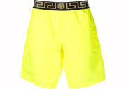 Versace Greca Long Swim Shorts Fluo Yellow/Black