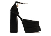 Versace Medusa Aevitas 155mm Platform Pumps Black Satin