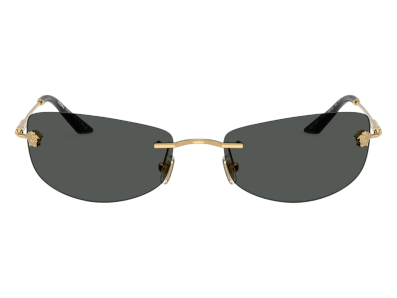 Versace Rectangle Sunglasses Gray Gold (VE2279 100287)