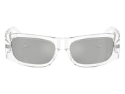Versace Rectangle Sunglasses Mirror SilverSilverSilverTransparent Transparent (VE4482 148/8V)