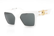 Versace Square Sunglasses White/Dark Grey (VE4458-314/87 54)