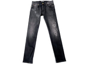Versace Stretch Embroidered Logo Jeans Black