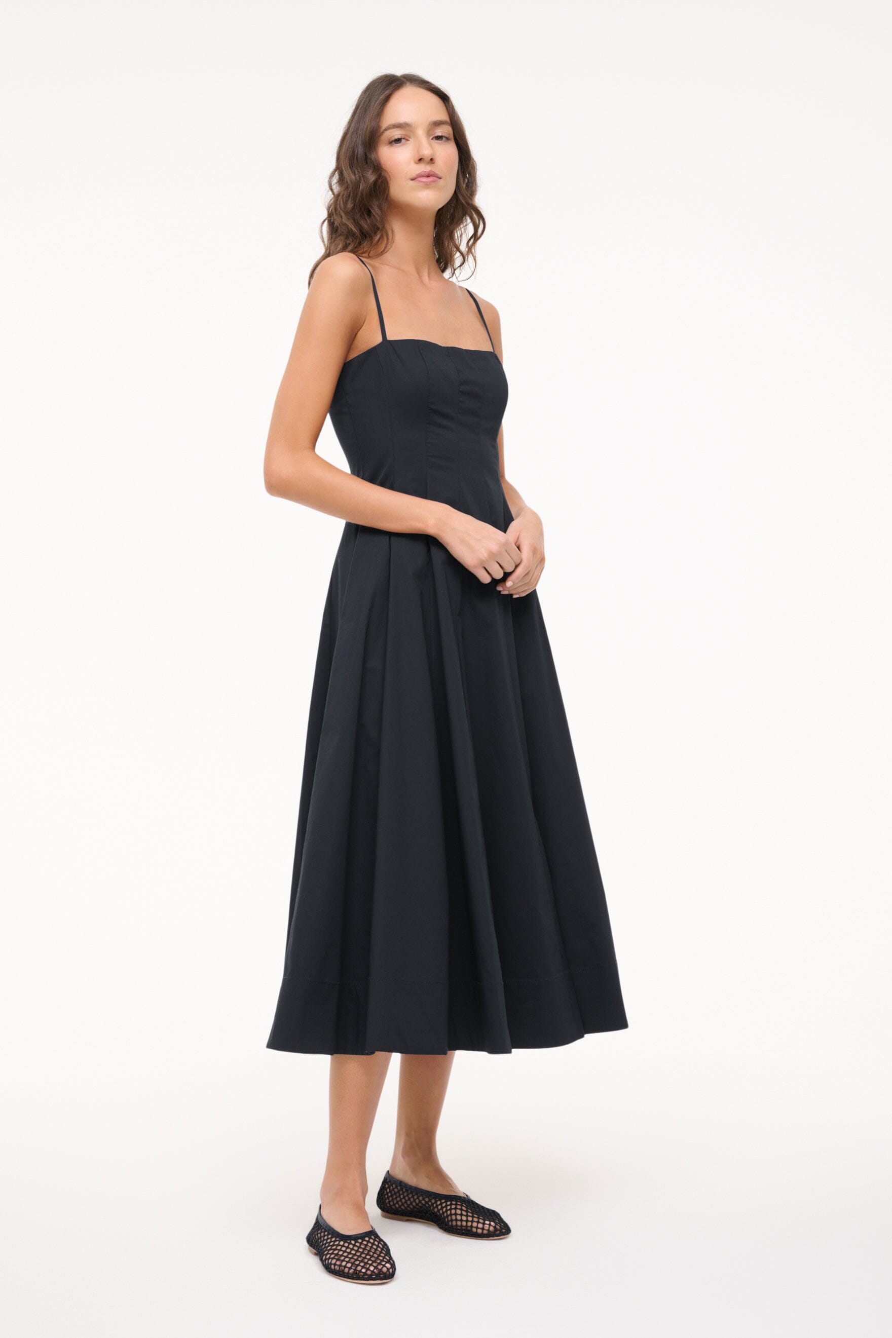 ALBA BALLET FLAT BLACK NETTING