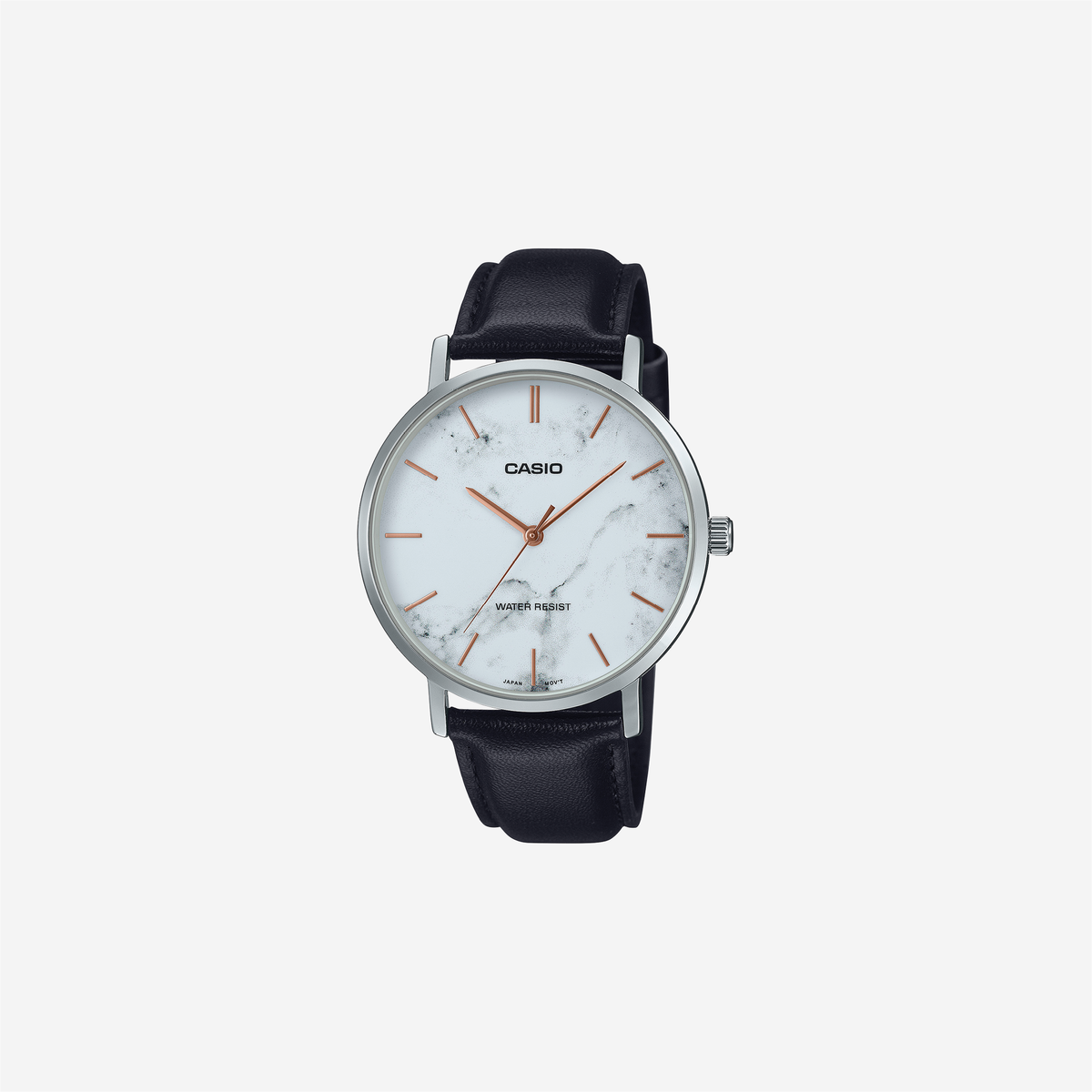 Casio Enticer MTP-VT01LM-7AUDF Quartz White Dial Analog Leather Watch