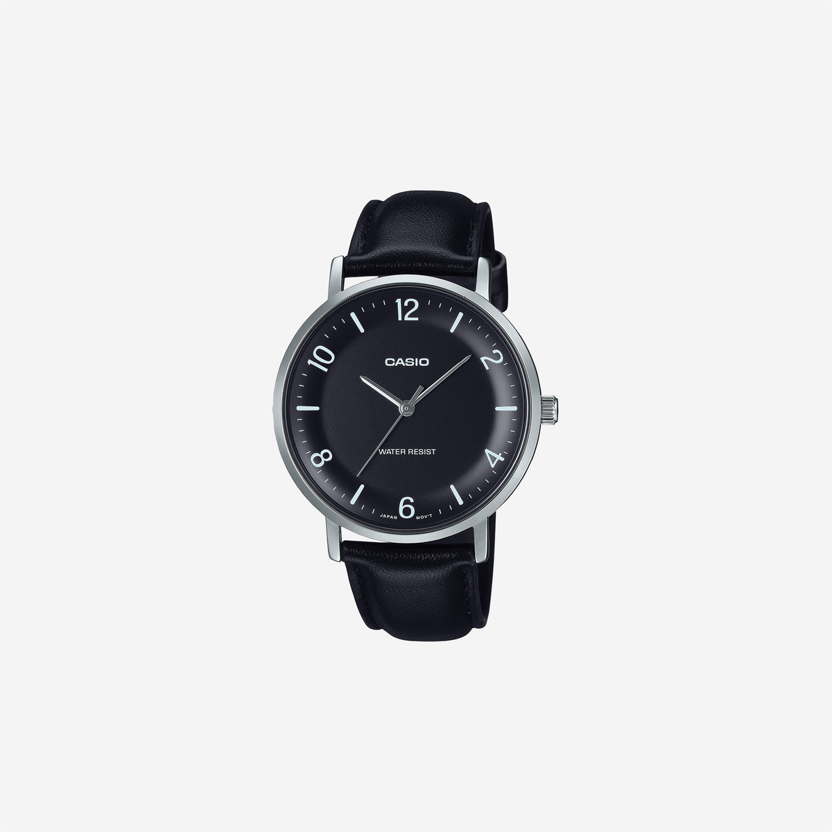 Casio Enticer MTP-VT03L-1BDF Quartz Black Dial Analog Leather Watch