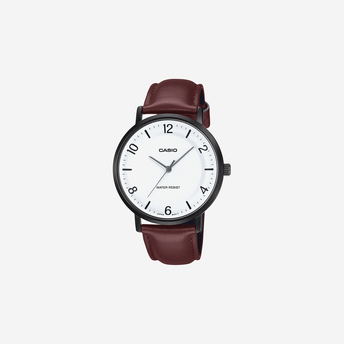 Casio Enticer MTP-VT03BL-7BDF Quartz White Dial Analog Leather Watch