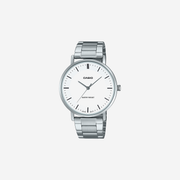 Casio Enticer MTP-VT04D-7EDF Quartz White Dial Analog Stainless Steel Watch