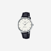 Casio Enticer LTP-VT04L-7A2DF Quartz White Dial Analog Black Leather Strap Watch