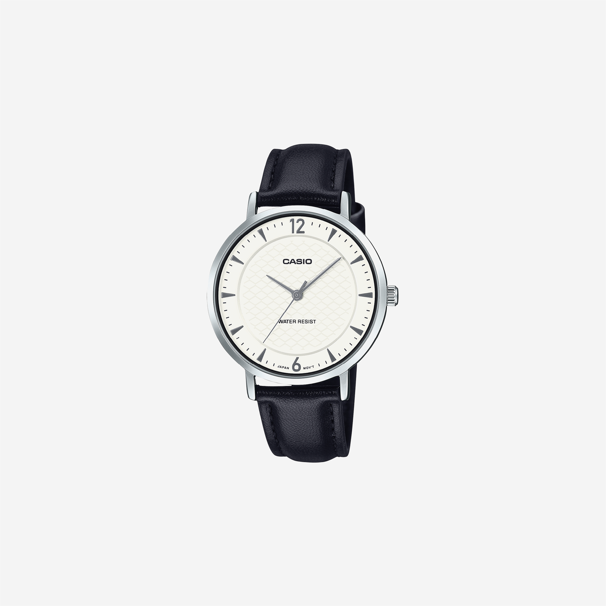 Casio Enticer LTP-VT04L-7A2DF Quartz White Dial Analog Black Leather Strap Watch