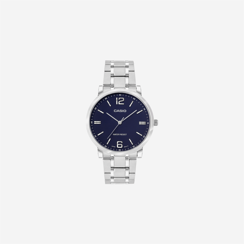 Casio Enticer MTP-SN5YD-2A Quartz Blue Dial Analog Stainless Steel Watch