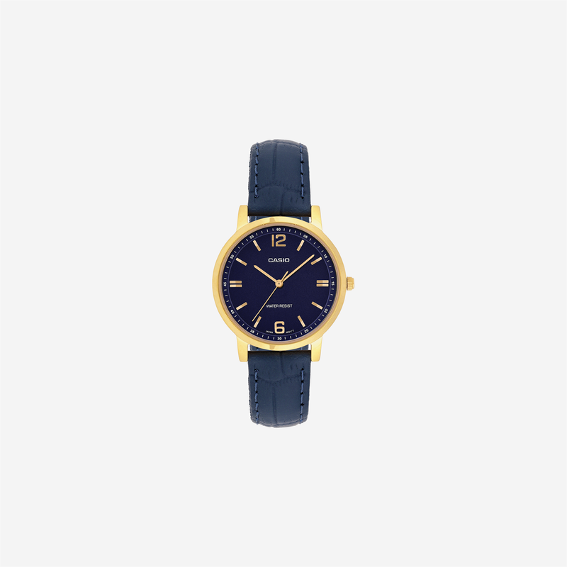 Casio Enticer LTP-SN5YGL-2A Quartz Blue Dial Analog Blue Leather Strap Watch
