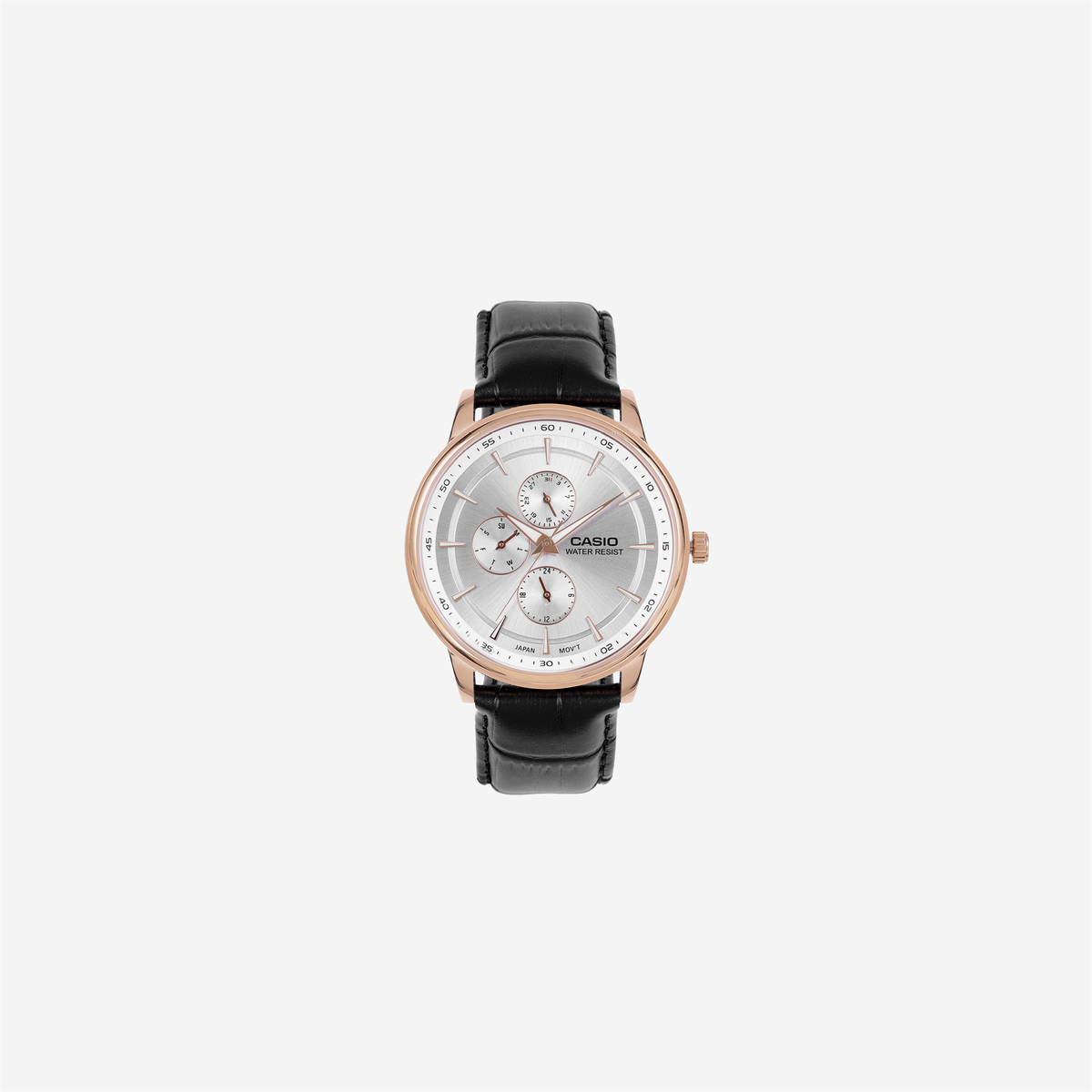 Casio Enticer MTP-SN3KRL-7A Quartz Silver Dial Analog Leather Watch