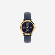 Casio LTP LTP-SN6KGL-2A Quartz Blue Dial Analog Navy Leather Strap Watch