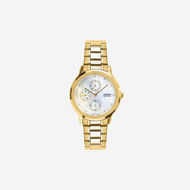 Casio LTP-SN6KGS-7A Quartz White Dial Analog Stainless Steel Watch
