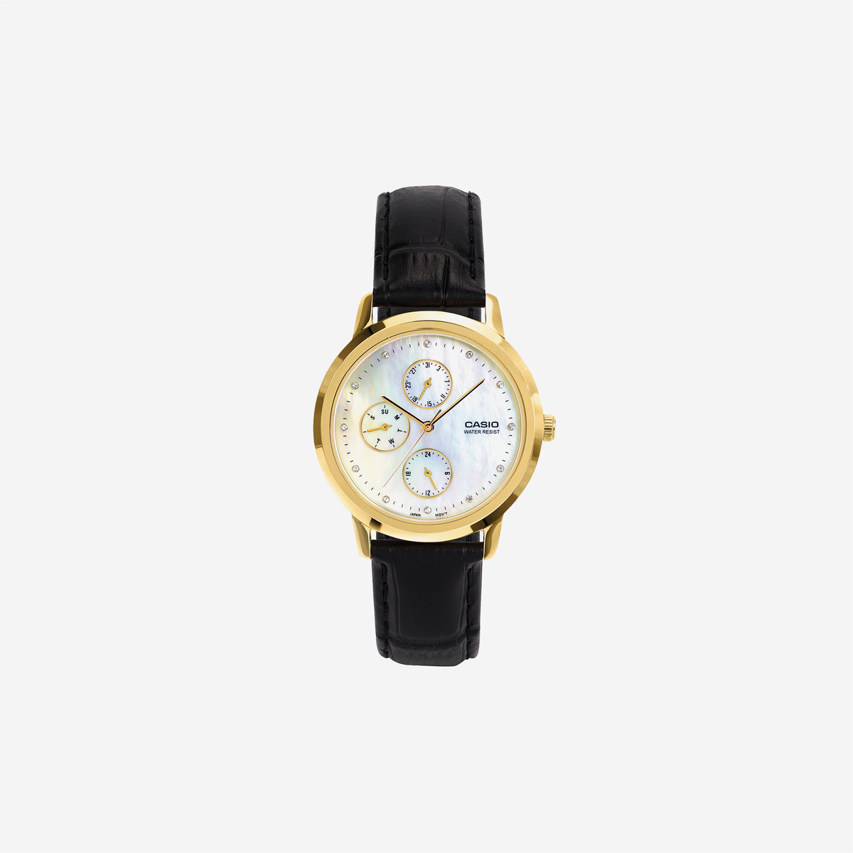 Casio LTP LTP-SN6KGSL-7A Quartz White Dial Analog Leather Watch