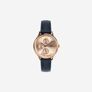 Casio Enticer LTP-SN7YRL-4A Quartz Rose Gold Dial Multi-Function Leather Watch