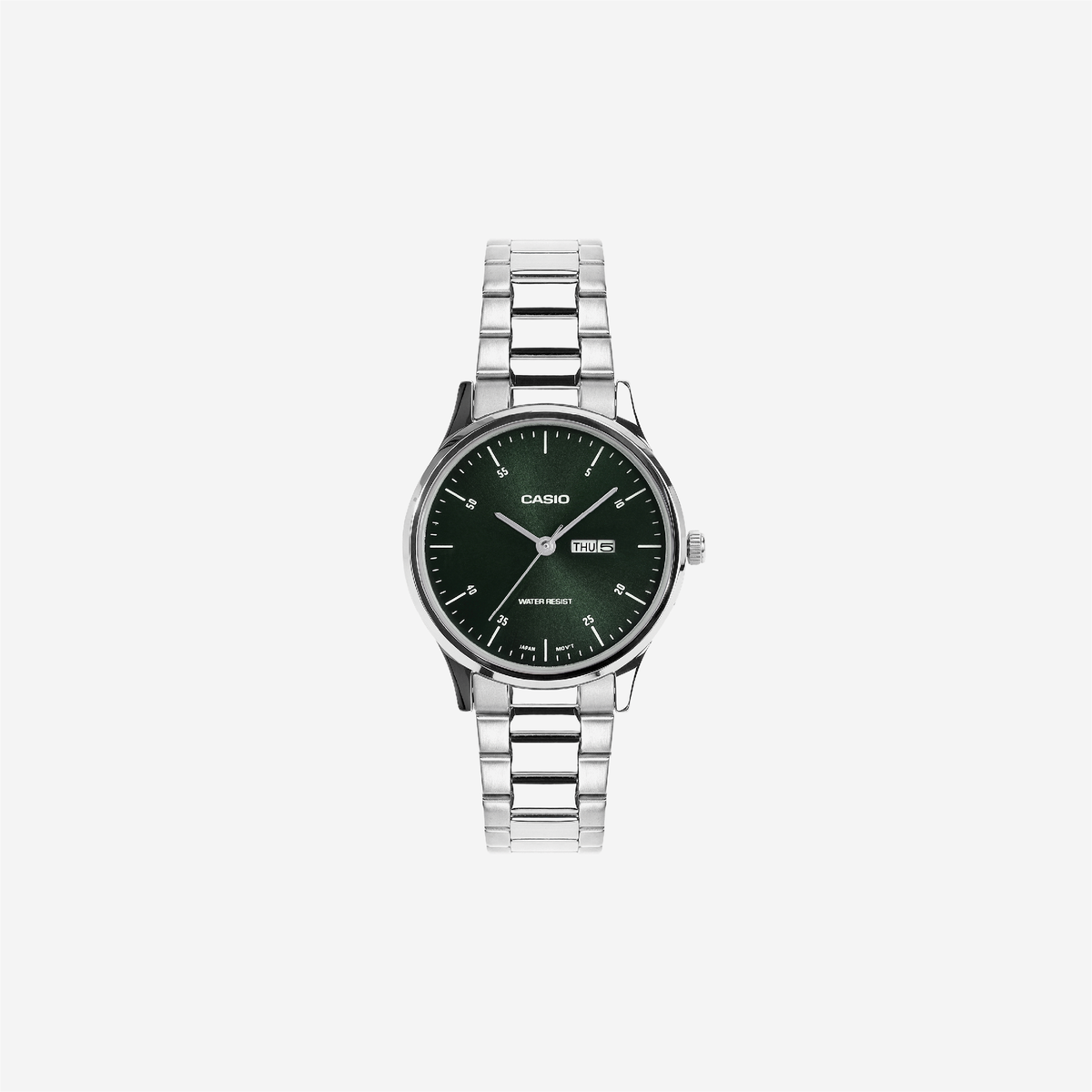 Casio LTP-SN8YD-3B Quartz Green Dial Analog Stainless Steel Watch