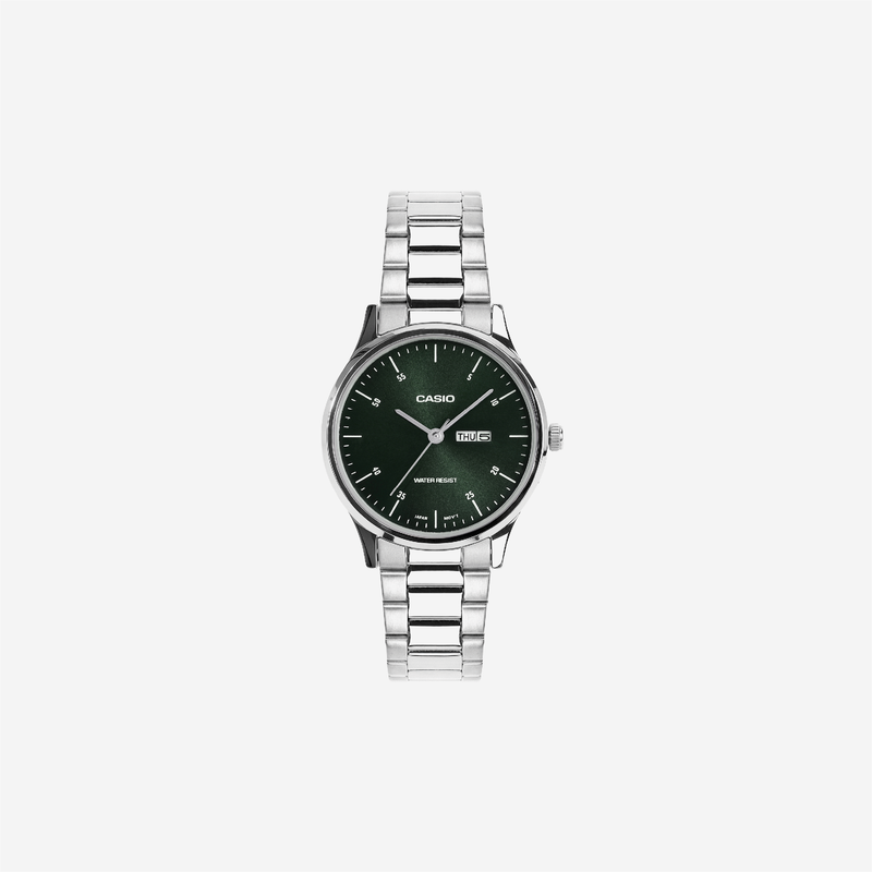 Casio LTP-SN8YD-3B Quartz Green Dial Analog Stainless Steel Watch