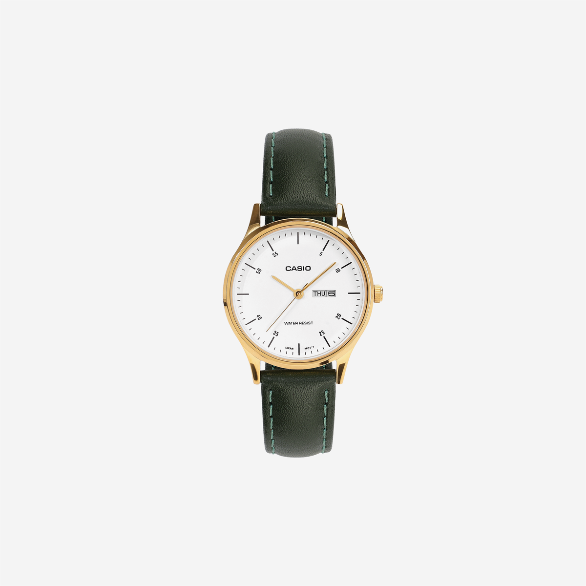 Casio Enticer LTP-SN8YGL-7B Quartz White Dial Analog Leather Watch