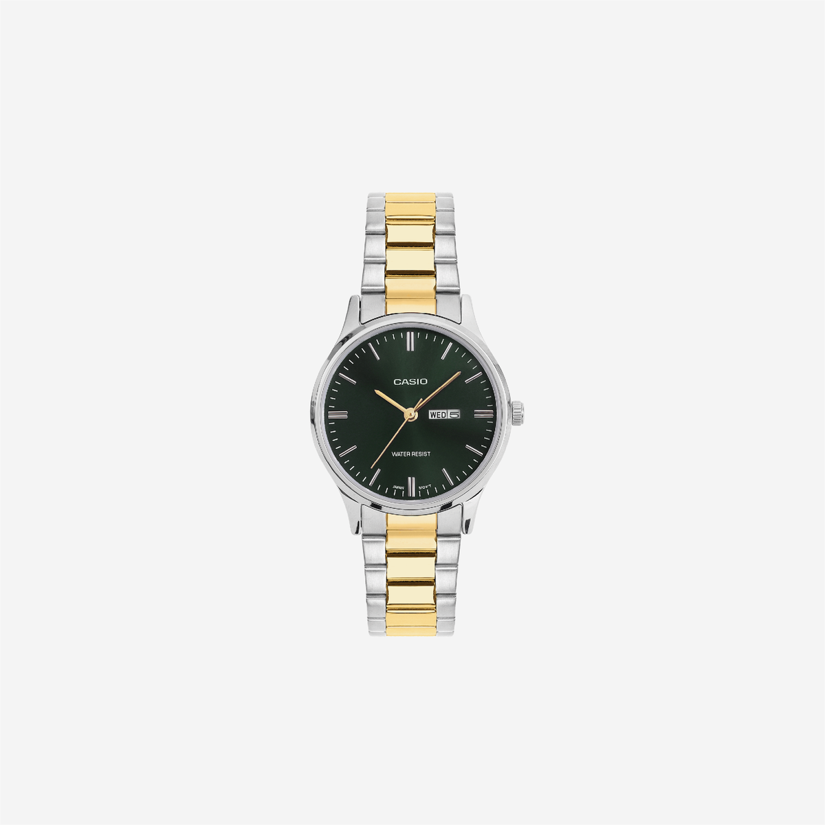 Casio LTP-SN8YSG-3B Quartz Green Dial Analog Stainless Steel Watch