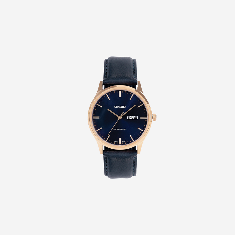 Casio Enticer MTP-SN8YRL-2B Quartz Blue Dial Analog Leather Watch
