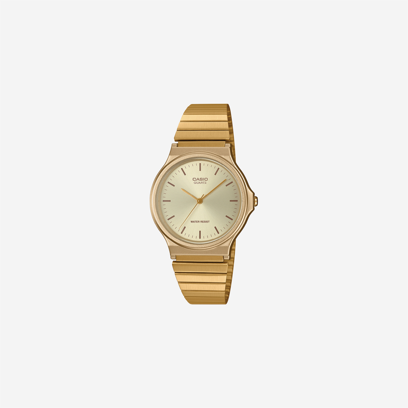 Casio Youth MQ-24G-9EDF Quartz Gold Dial Analog Stainless Steel Watch