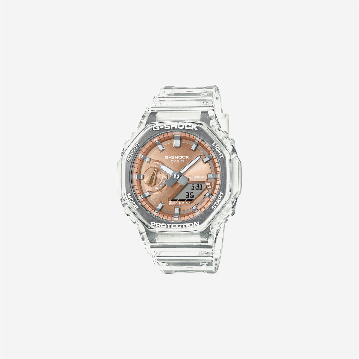 Casio G-Shock GA-2100BM-7A5DR Quartz Orange Dial Analog-Digital Resin Watch