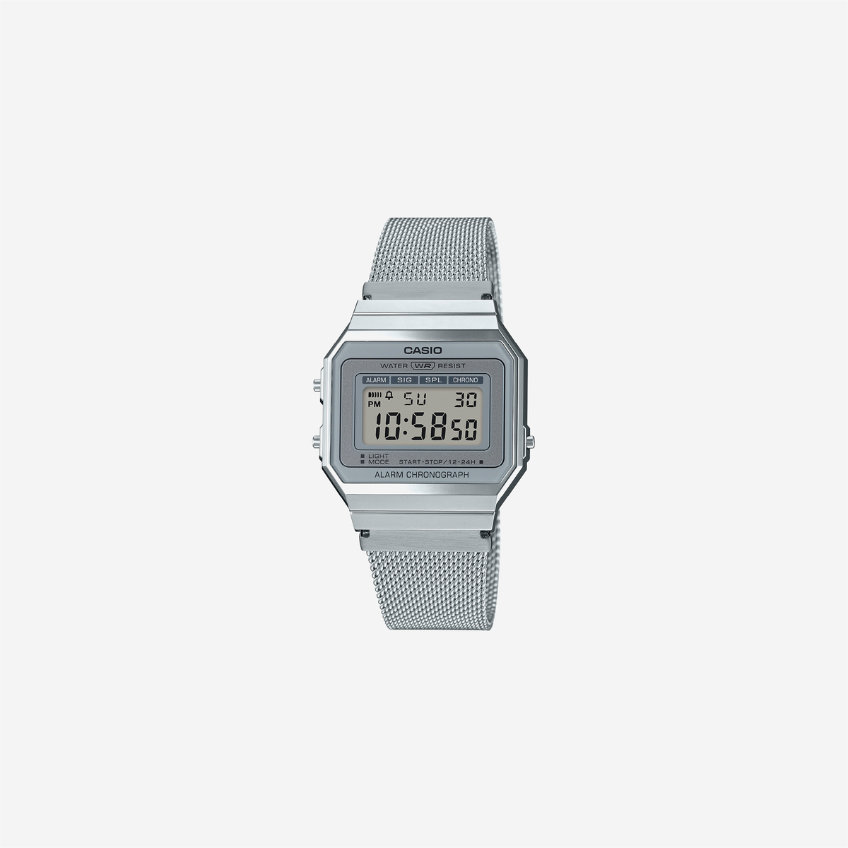 Casio Vintage A700WM-7ADF Quartz Silver Dial Digital Stainless Steel Watc