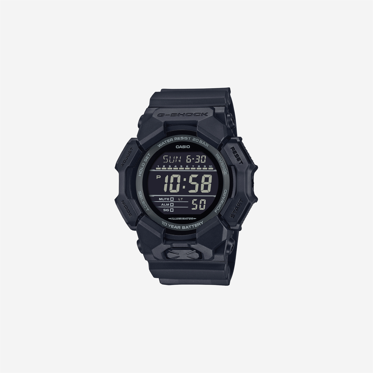 Casio G-Shock GD-010-1A1DR Quartz Black Dial Digital Resin Watch