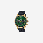 Casio Edifice EFR-575CL-3ADF Quartz Green Dial Multi-Function Leather Watch