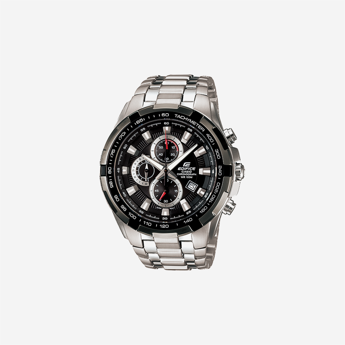 Casio Edifice EF-539D-1AVUDF Quartz Black Dial Chronograph Stainless Steel Watch