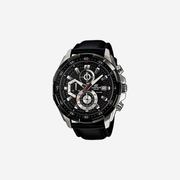 Casio Edifice EFR-539L-1AVUDF Quartz Black Dial Chronograph Leather Watch