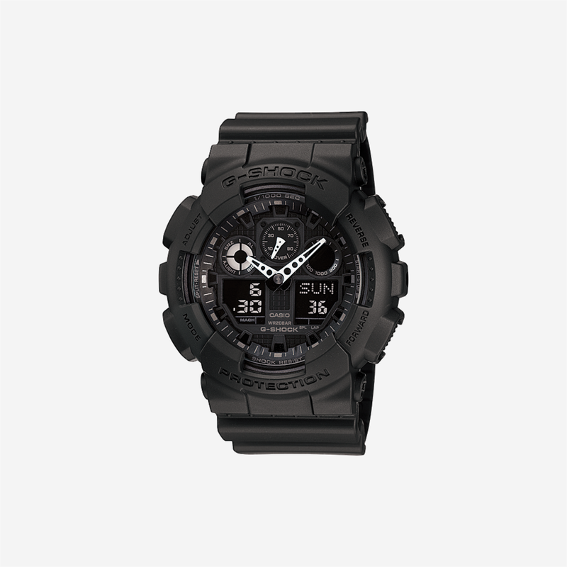 Casio G-Shock GA-100-1A1DR Quartz Black Dial Analog-Digital Resin Watch