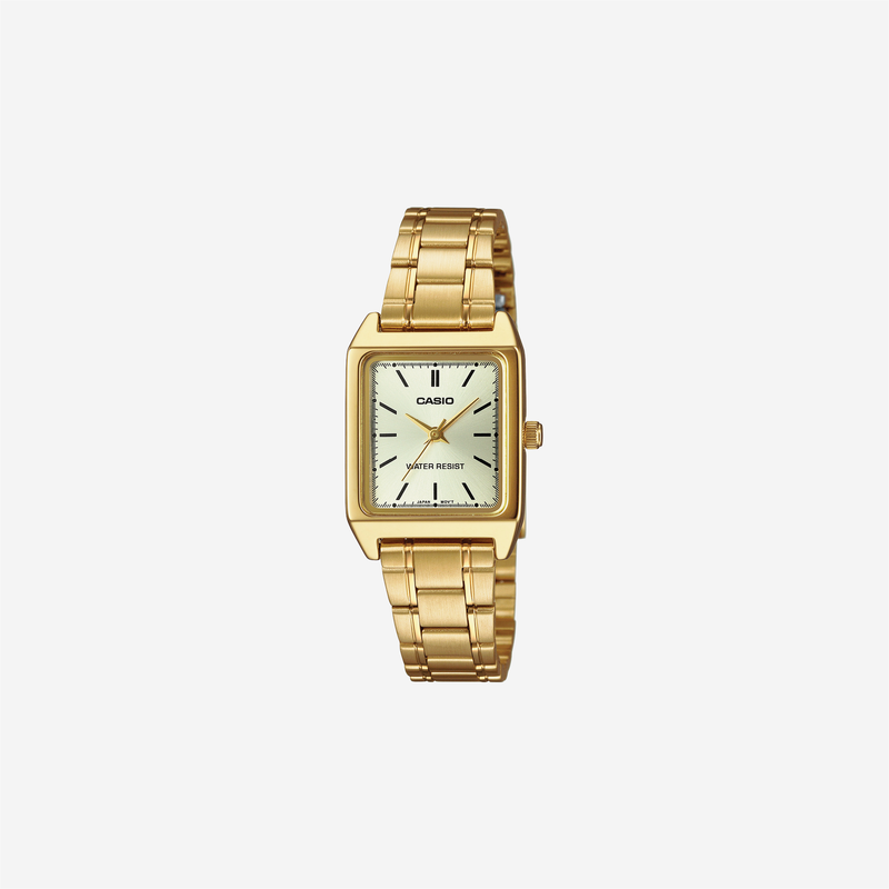 Casio Enticer LTP-V007G-9EUDF Quartz Gold Dial Analog Stainless Steel Watch
