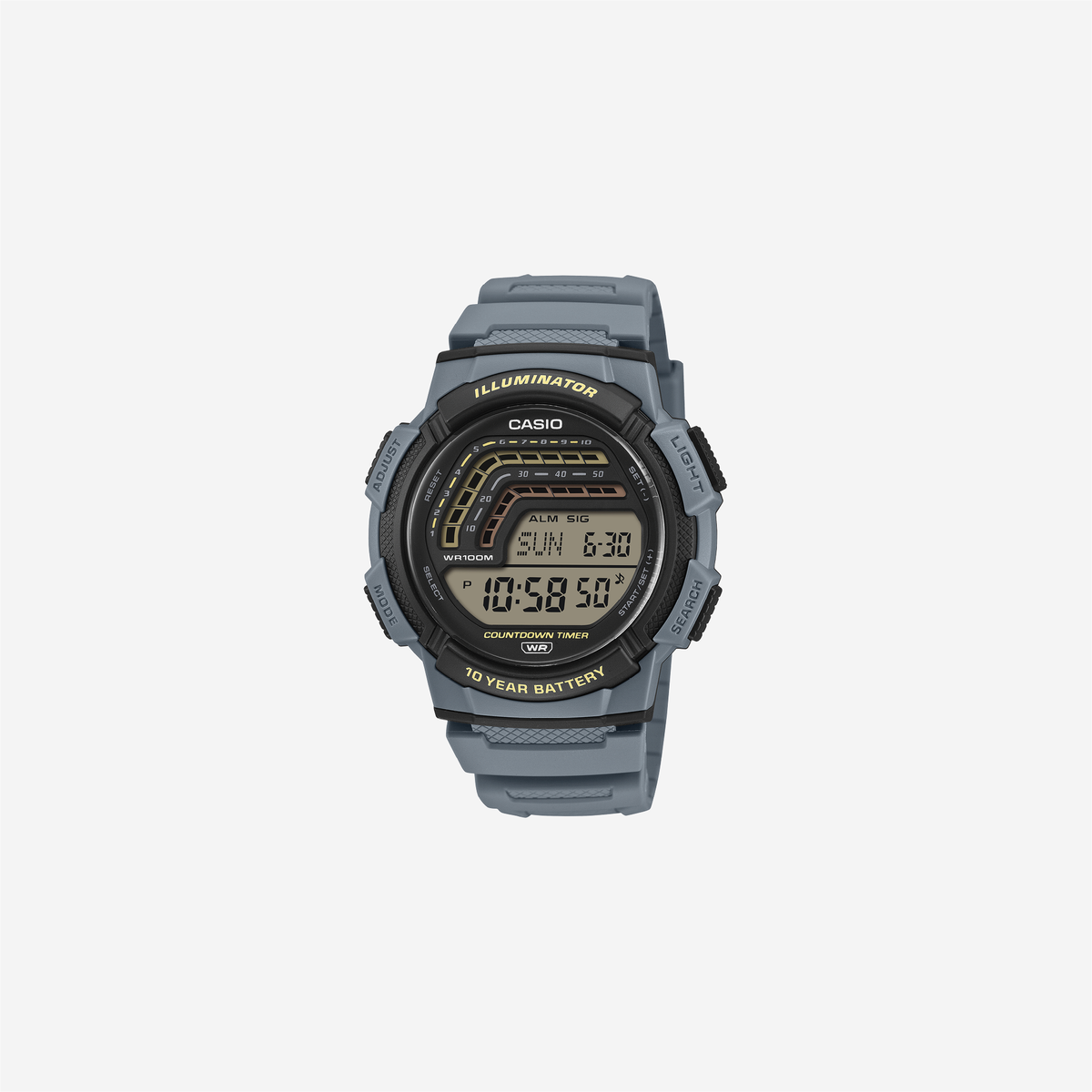 Casio Youth WS-1800-2AVDF Quartz Transparent Dial Digital Resin Watch